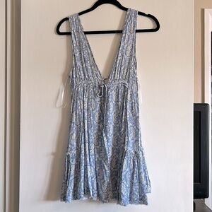 Ocean Drive Blue Paisley Mini Dress - S
